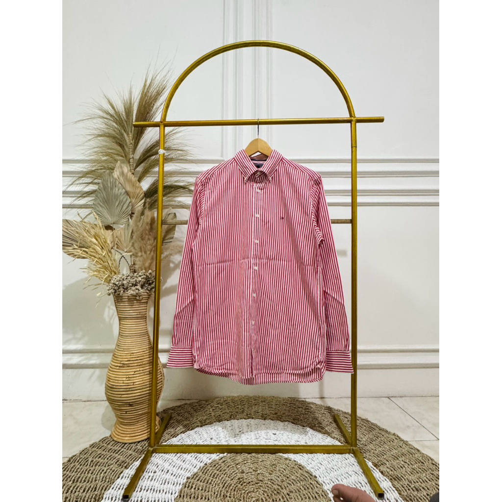 Kemeja striped tommy hilfiger M original