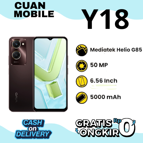 Vivo Y18 8/256 ANDROID SMARTPHONE NFC MURAH 99% BARU GARANSI 1TAHUN