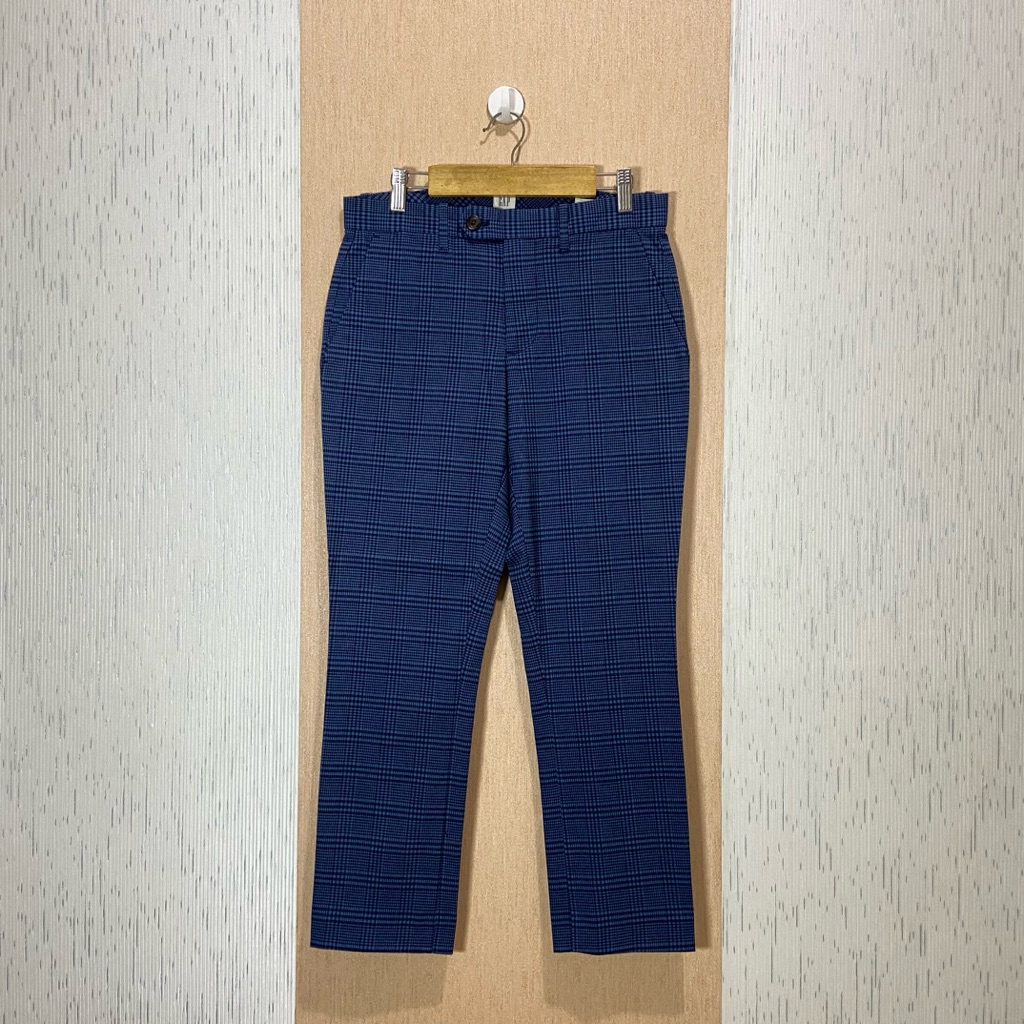 Ankle Pants Tartan GAP Slim Fit / Celana Bahan Pria & Wanita / JP453 / Size 28