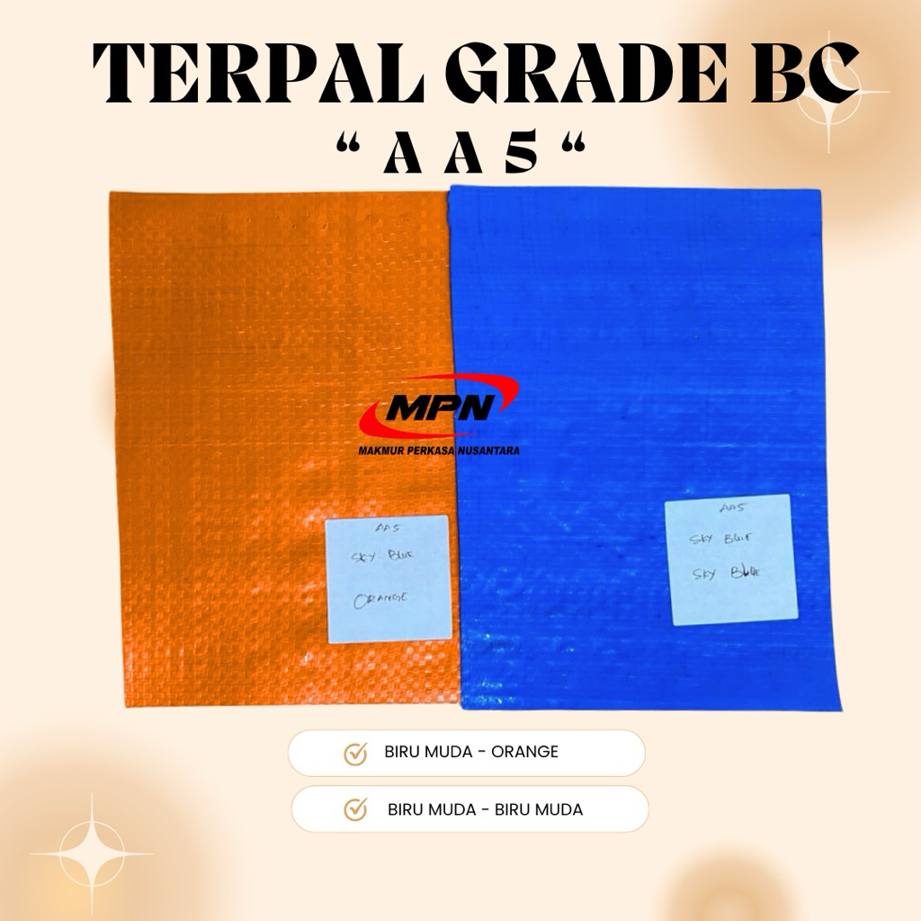 Terpal plastik ukuran 2x100 Meter Grade BC - Terpal plastik MPN - Terpal plastik murah