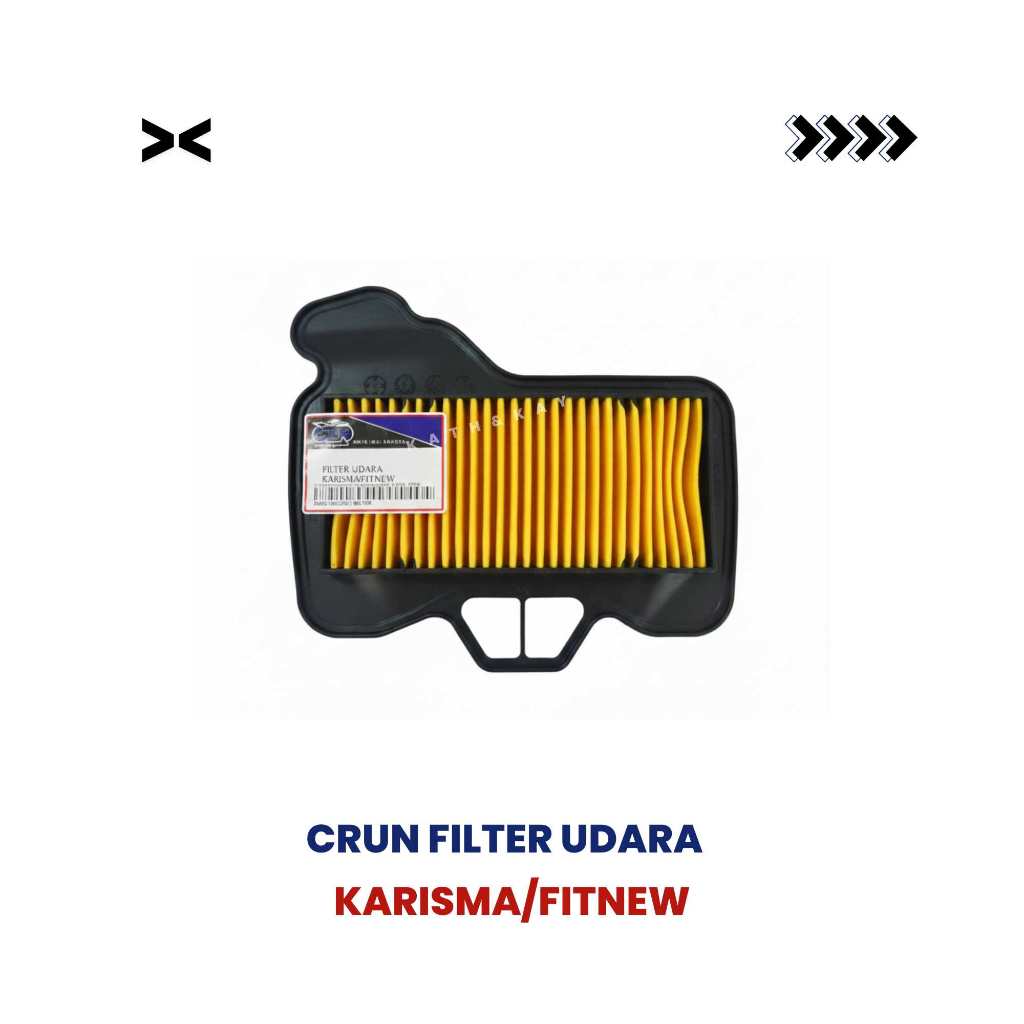 CRUN Filter Udara Karisma / Fit Honda | Air Filter Motor Karisma / Fit | Sparepart Karisma / Fit Bar