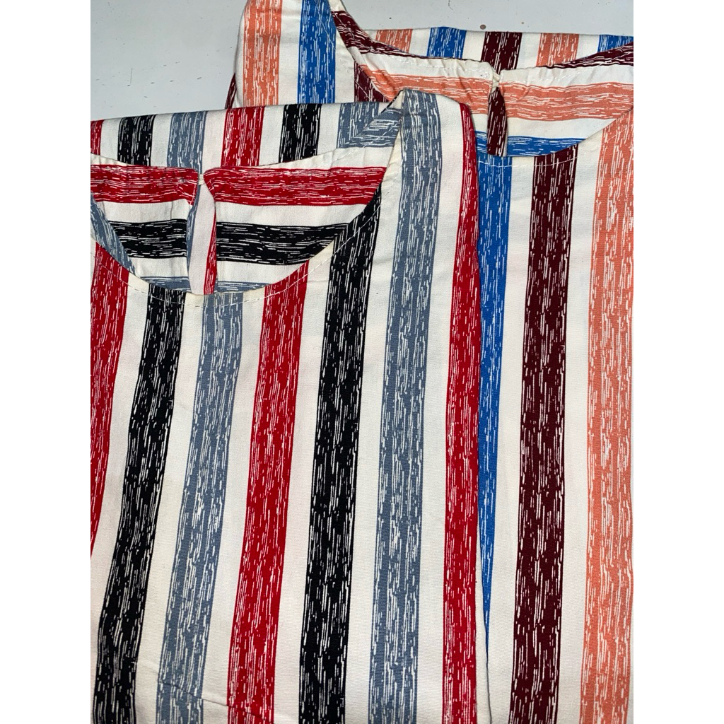 tunik lucuu dengan motif garis garis