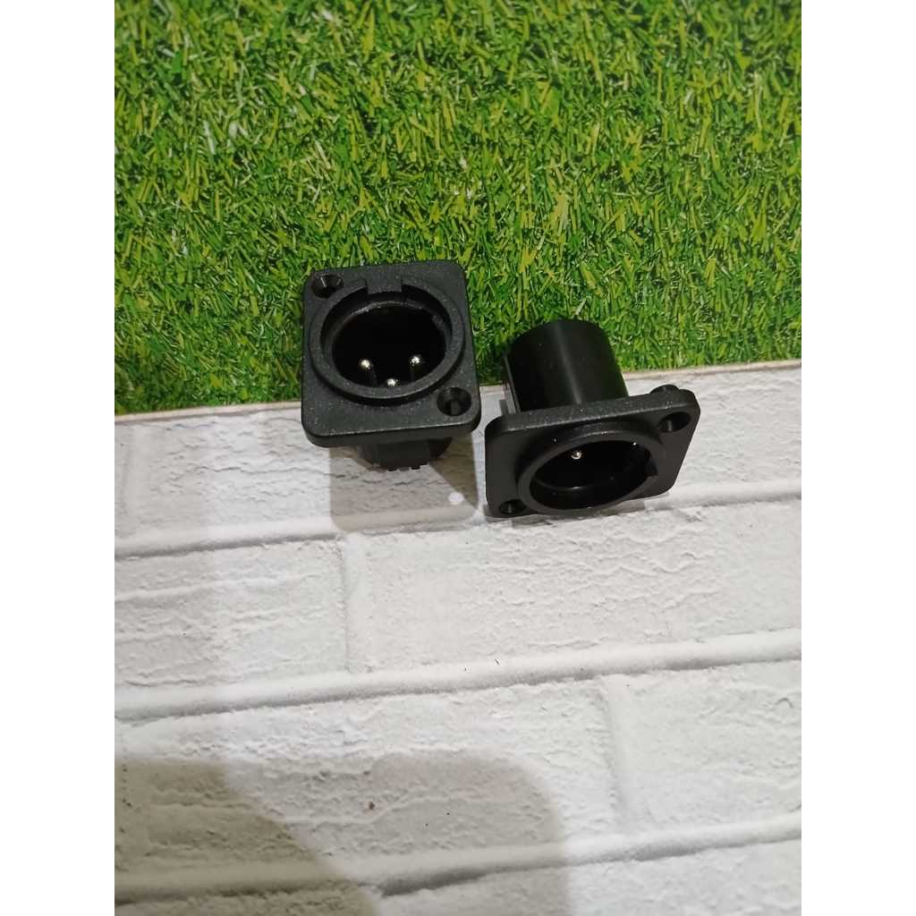 soket xlr / Contra xlr male kaki lurus soket canon