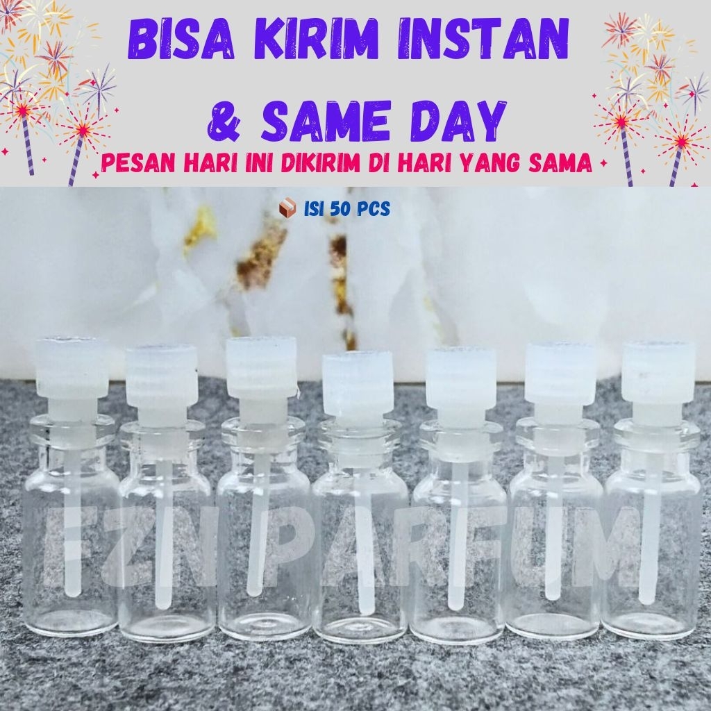 Botol Tester 3 Ml Pinisilin Oles Colek Parfum 50 pcs
