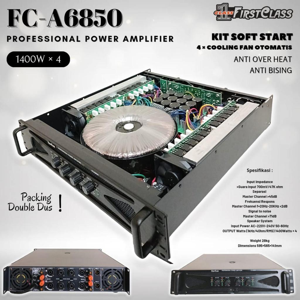 POWER AMPLIFIER FIRSTCLASS FC A6850 AMPLI 4 CHANNEL FCA 6850