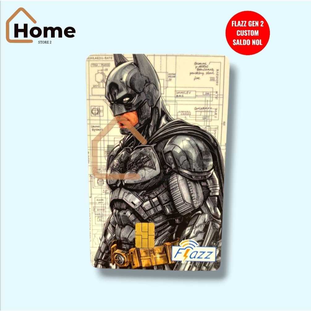 KARTU ETOLL FLAZZ BCA GEN 2 CUSTOM SUPPORT NFC - BATMAN WHITE