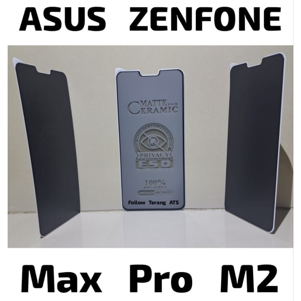 Anti Gores Hitam Spy Ceramics Asus Zenfone Max Pro (M2) ZB631KL 6.26" 12MP 2160p 3-6GB RAM Snapdrago
