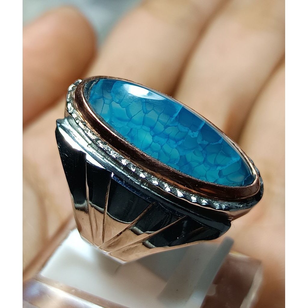 Cincin akik Pandan sisik naga kantoran