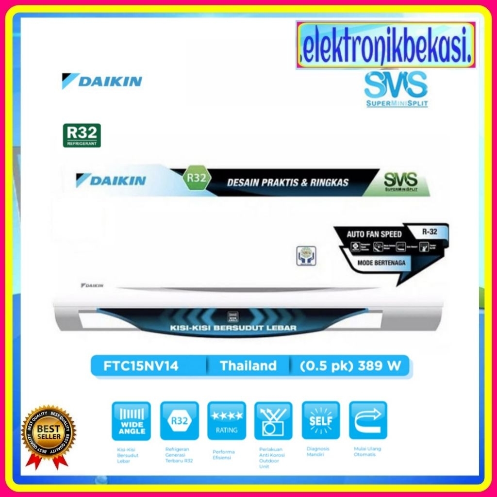 AC DAIKIN FTC 15 NV 14  / AC DAIKIN 0.5 PK FTC 15NV14  / AC DAIKIN 1/2 PK THAILAND FTC15NV14