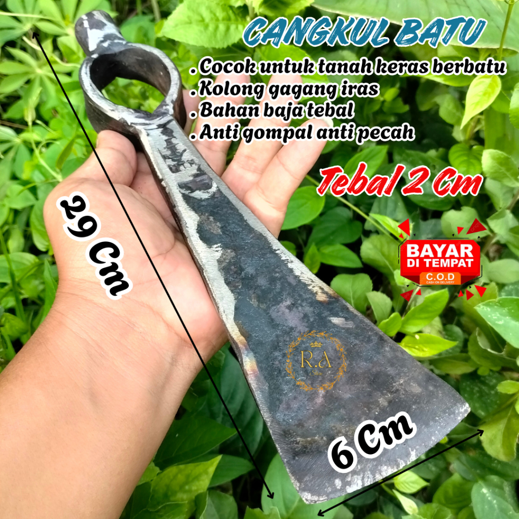 PROMO Ganco Tanah Asli Per Baja - Cangkul Baja Kecil Tebal - Ganco Baja Per Super Kuat