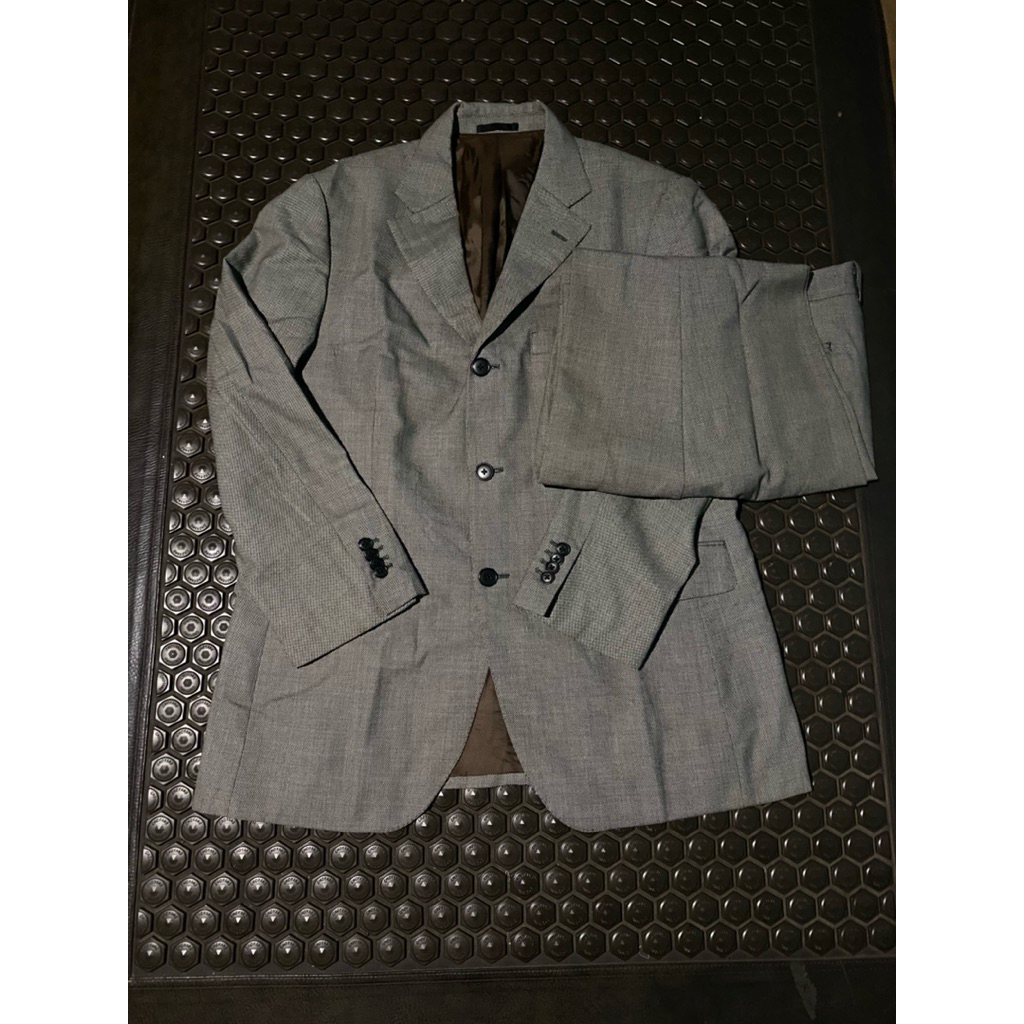 SETELAN LUXURY D’OR HOMME motif HS ABU HITAM MEWAH BRANDED BLAZER JAS CELANA