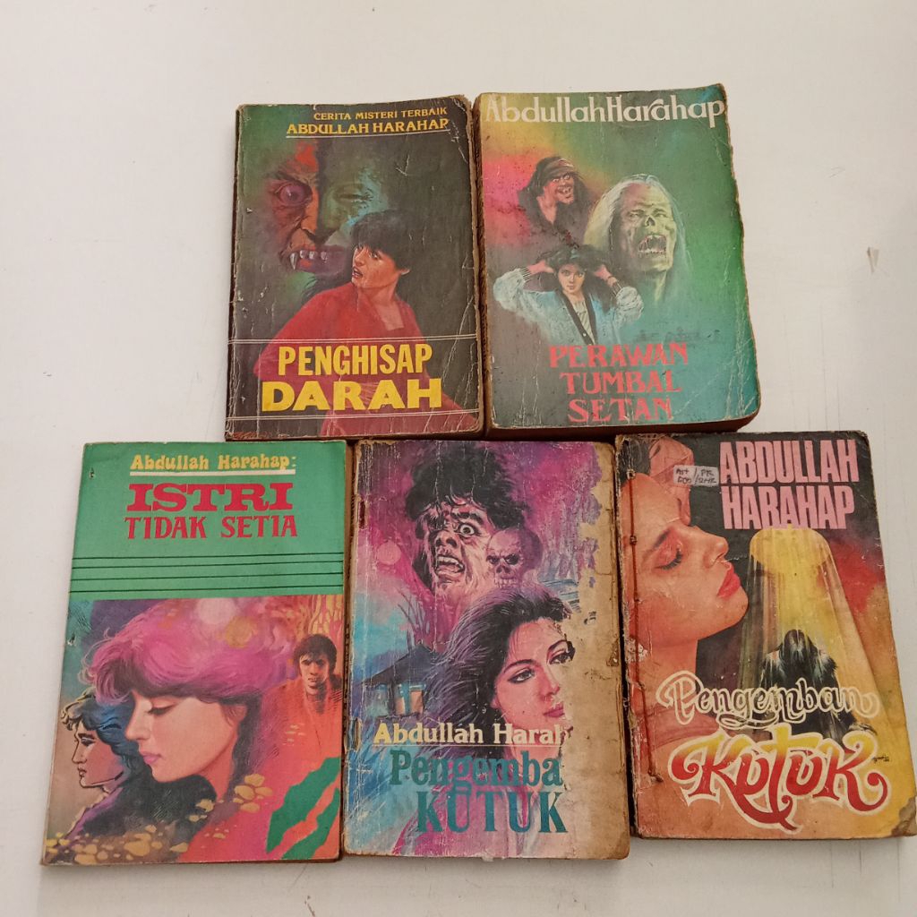 NOVEL ABDULLAH HARAHAP / PAKET 5 BUKU / KONDISI SEPERTI DI FOTO