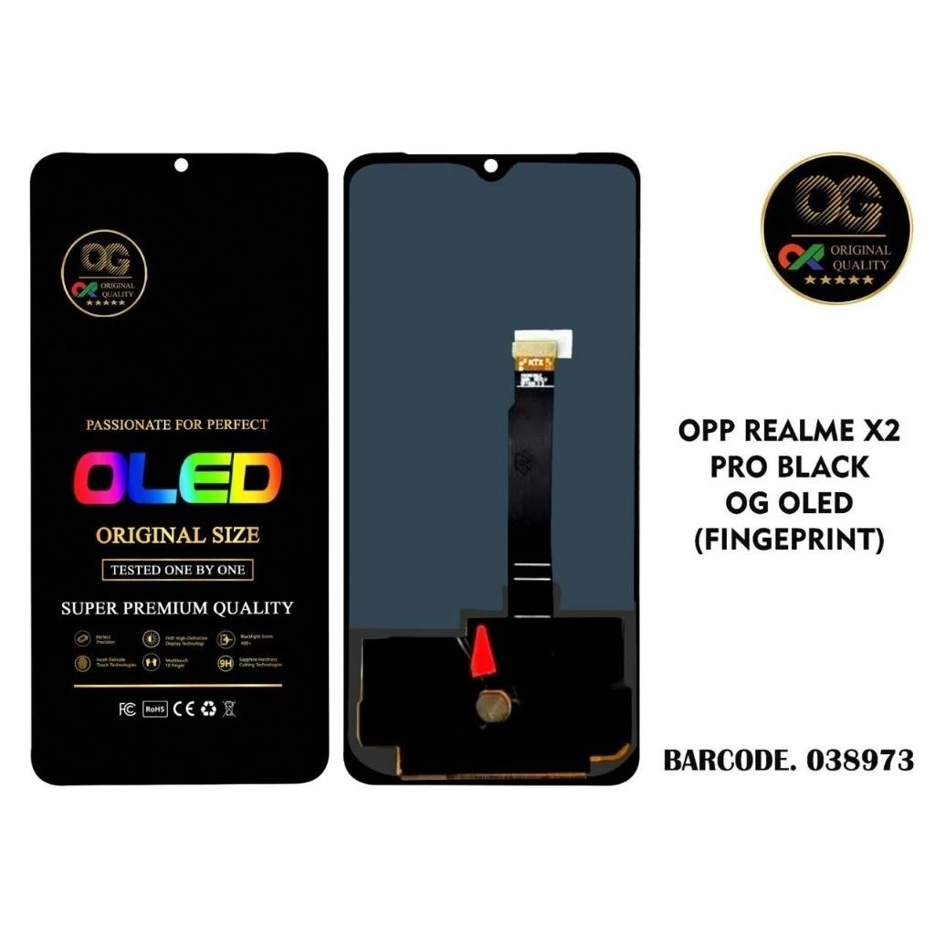 LCD OPP REALME X2 PRO BLACK ORI SIZE OG OLED (BISA SISIK JARI)