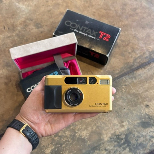 CONTAX T2 Gold super Rare with Box Like New