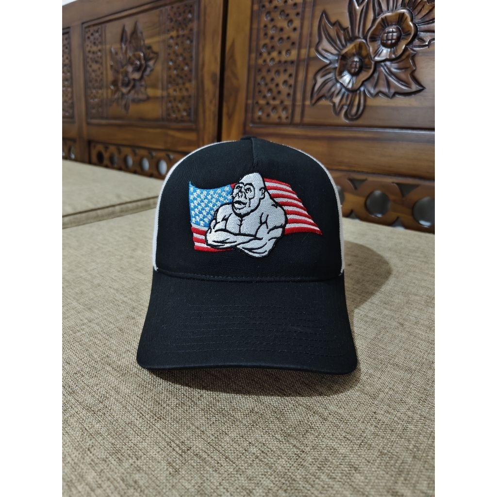 Topi jaring caps gorila flag USA yuppong