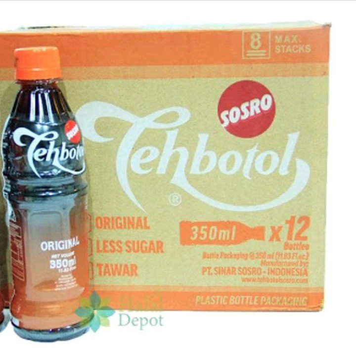 TEH BOTOL SOSRO Minuman Teh Botol 350ml Dus 1 Dus Minuman Harian