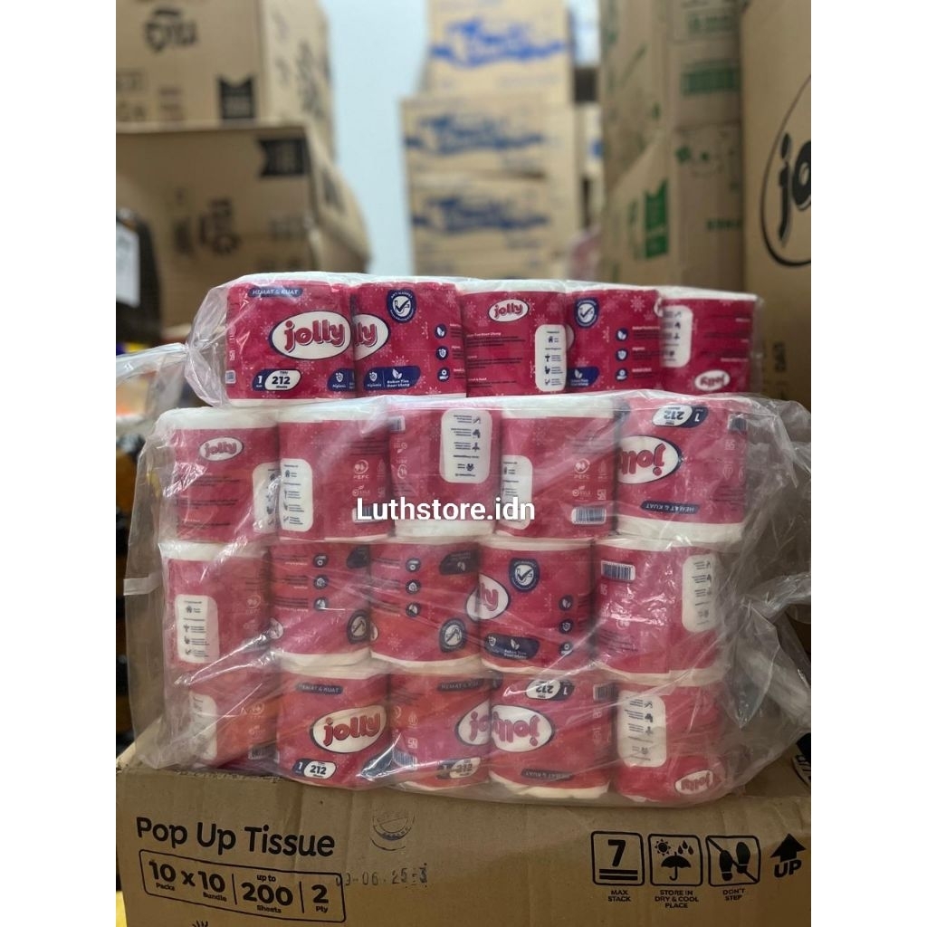 TISU TOILET GULUNG JOLLY EMBOSS 1 BALL = 60ROLL