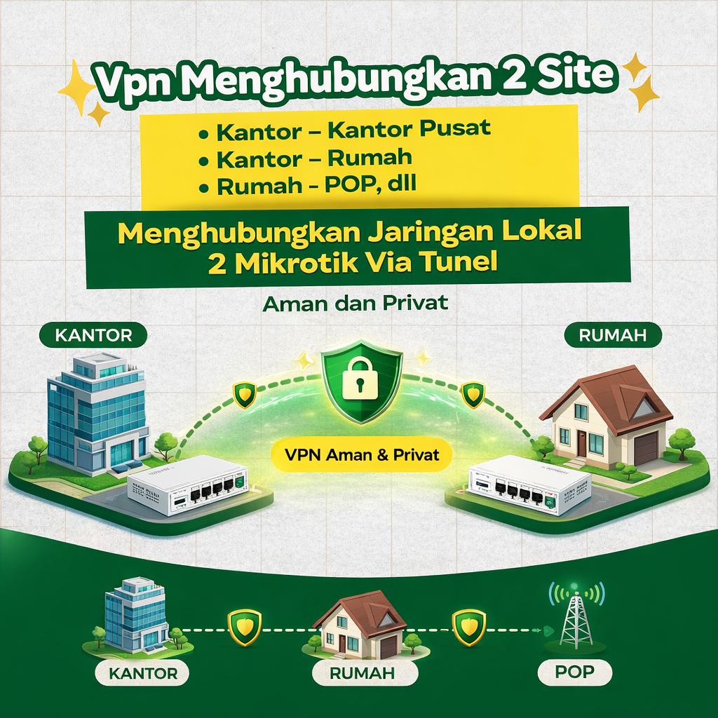 VPN Menghubungkan 2 Site Mikrotik