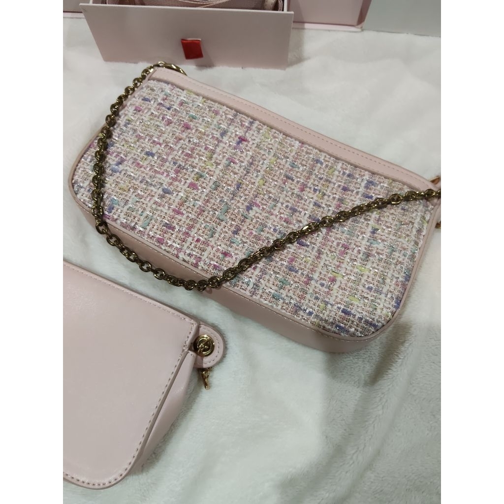 tas wanita pedro pink preloved