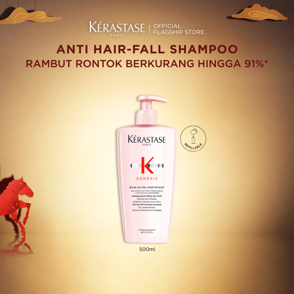 Kerastase Bain Nutri Genesis 500ml Anti Hair Fall Shampoo (Thick Hair) - Shampoo untuk Rambut Rontok