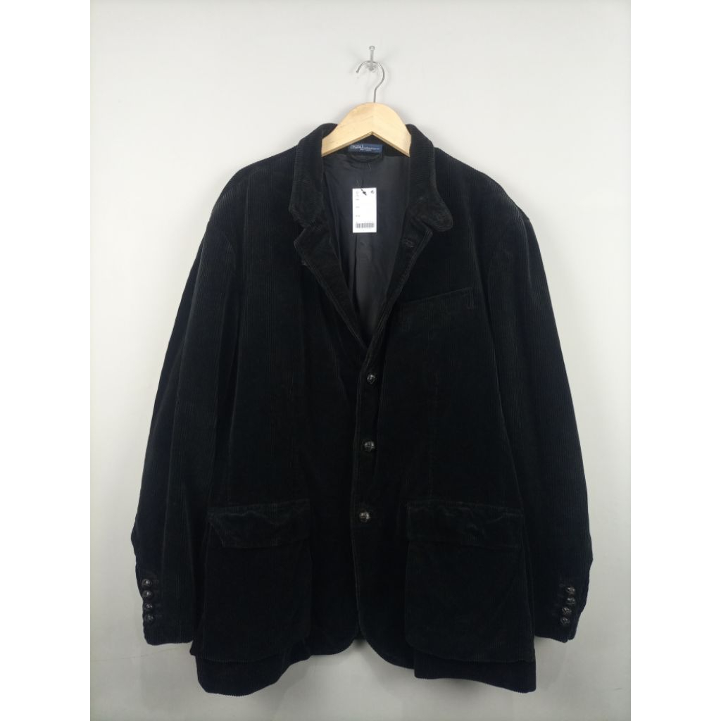 Jas Jaket Polo Ralph Lauren M.A.C.A.U Original_Jas Jaket Korduroy_Jas Jaket Vintage Corduroy_Hitam_S