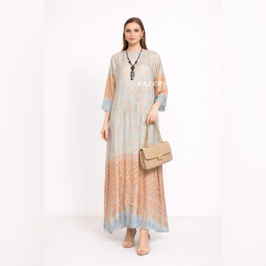 GAMIS ANDARA LACE BATIK VISCOSE SEMI SUTERA, BAJU WANITA TERBARU MODERN