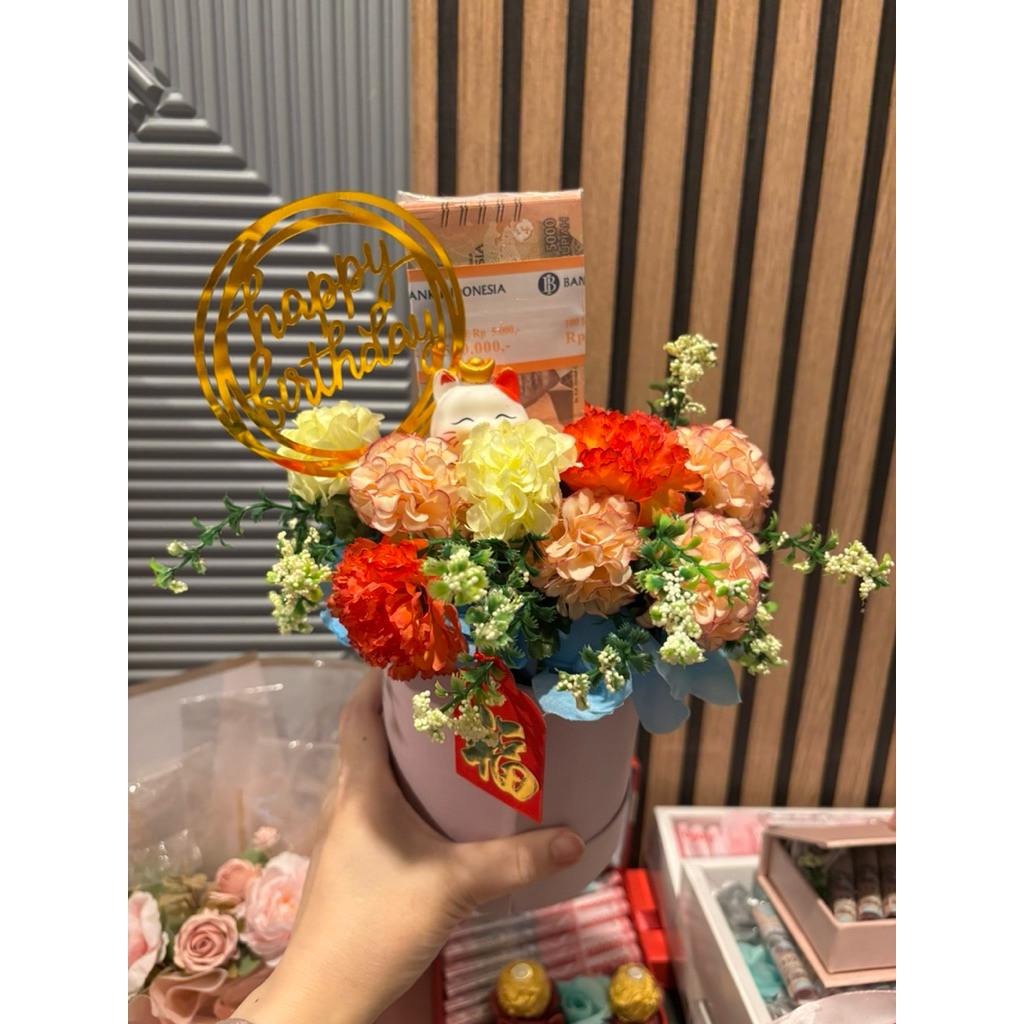 Money Bloom Box bunga