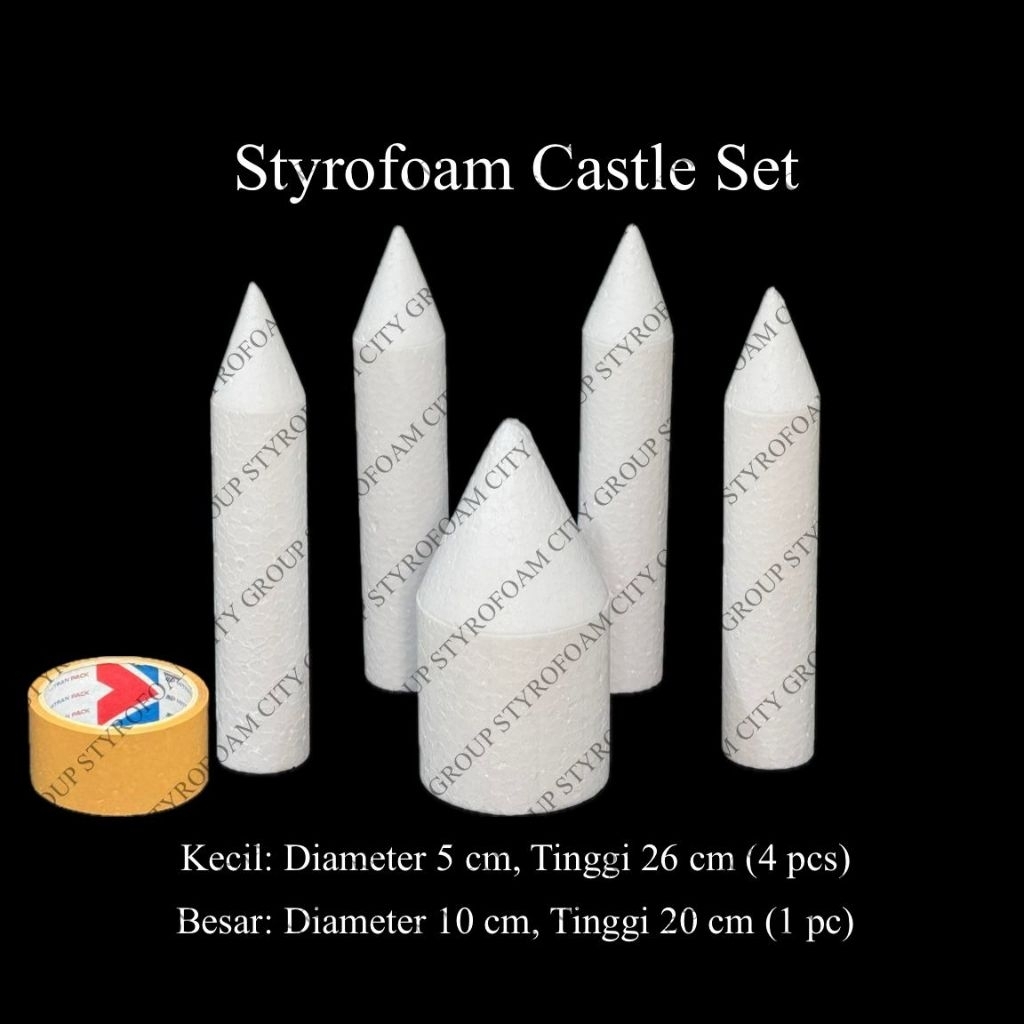 Styrofoam Castle Set Dummy Cake Gabus Istana Kastil Set