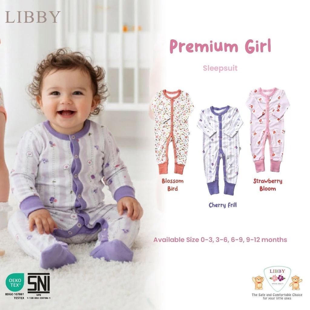 Libby Sleepsuit (MOTIF RANDOM) | Libby Sleepsuit Boy | Libby Sleepsuit Girl | Libby Sleepsuit 1 Pcs 
