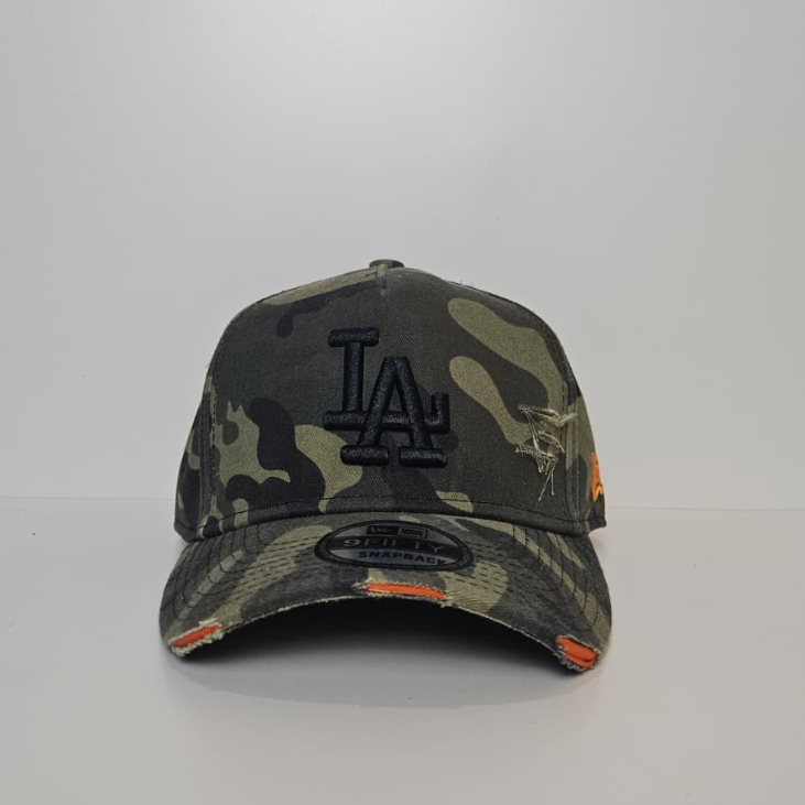 TOPI PRIA-TOPI BASEBALL LA CAMO HIJAU ARMY MOTIF LORENG SOBEK
