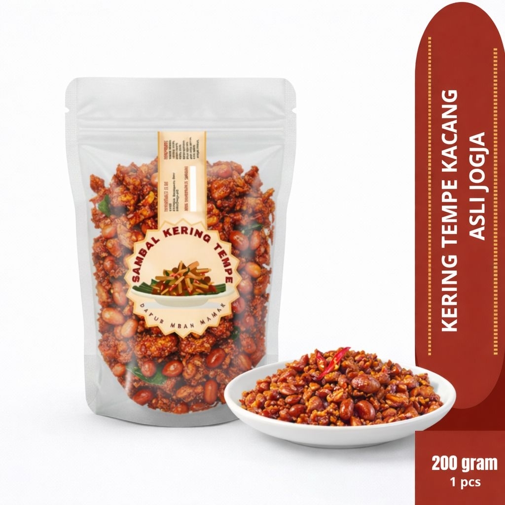 Tempe Kering Kacang Pedas Manis 250 gram - Sambal Kering Tempe