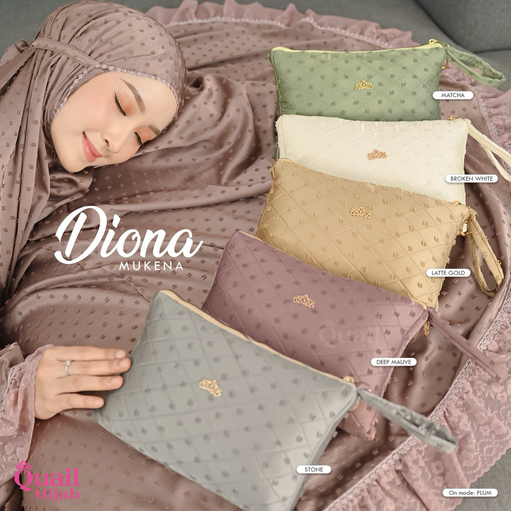 Quail Hijab - DIONA MUKENA EMBOSS ORI QUAIL | MUKENA DEWASA PREMIUM NYAMAN ADEM | MUKENA RESLETING F