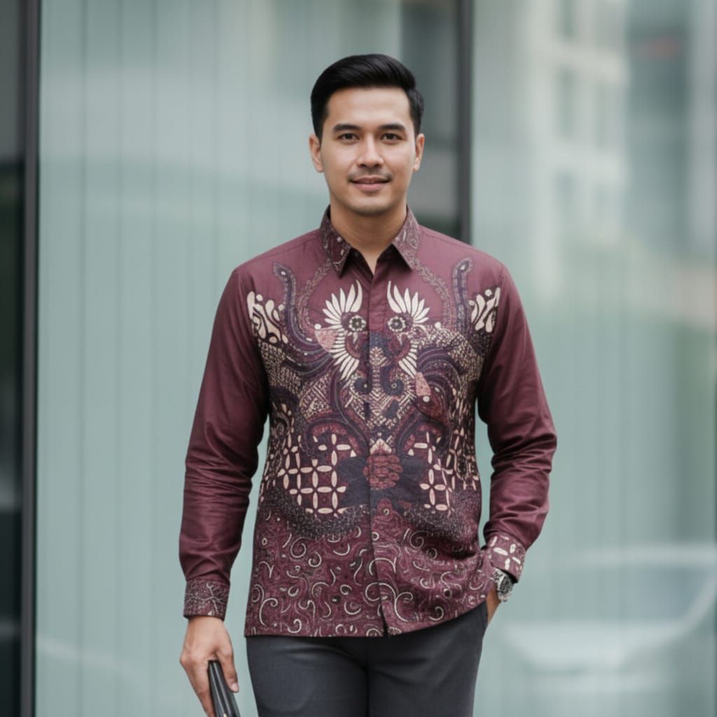 kemeja batik pria murah medan lengan panjang dan pendek