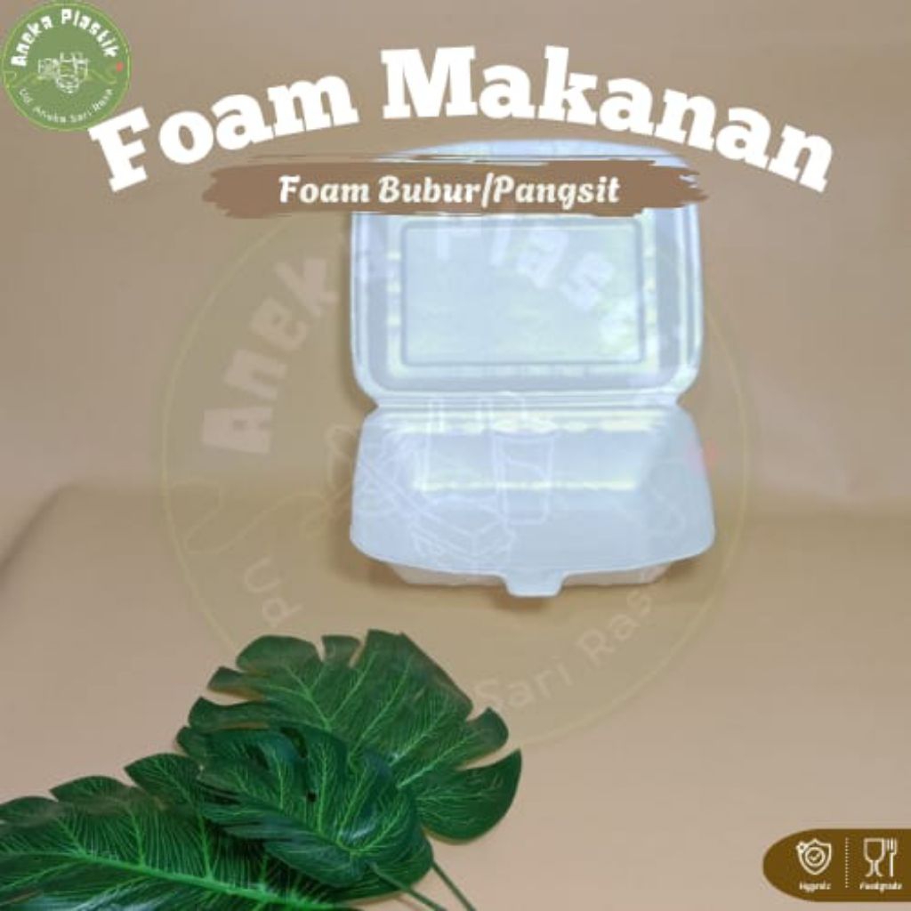 STEREOFOAM Kotak Makan / Tempat makan bahan foam / foam Nasi Bubur Catering/Foam burger