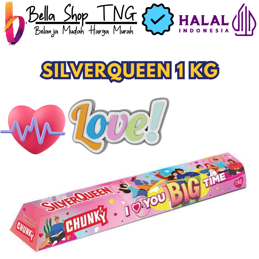 Silverqueen King chunky bar Coklat 1000gr / 1Kg Edisi 2026 Halal Dengan Coklat Susu & Kacang Mete Id