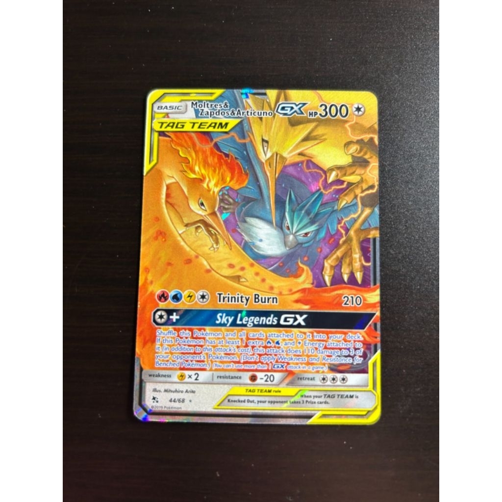TCG Pokemon Trio legend bird Moltres, Articuno, & zapdos GX NM