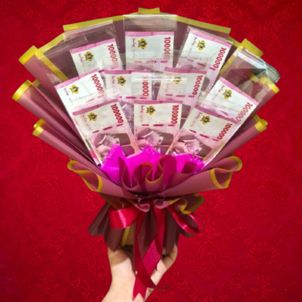 Buket Uang Isi 10 Lembar Kosongan | Buket Hadiah, Ulang Tahun, Wisuda | Buket Uang 1000, 2000, 5000,