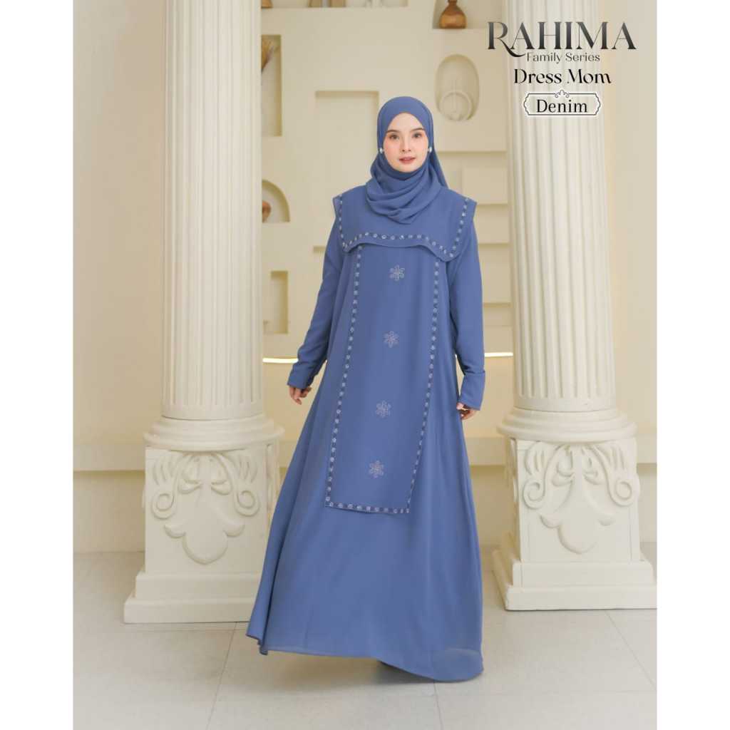 Rahima Dress Muslimah Baju Gamis Terbaru 2026 Ceruty Babydoll Senorita  Premium aplikasi Swarovski