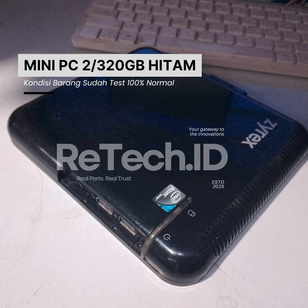 Mini PC Zyrex 2/320GB Hitam Bekas
