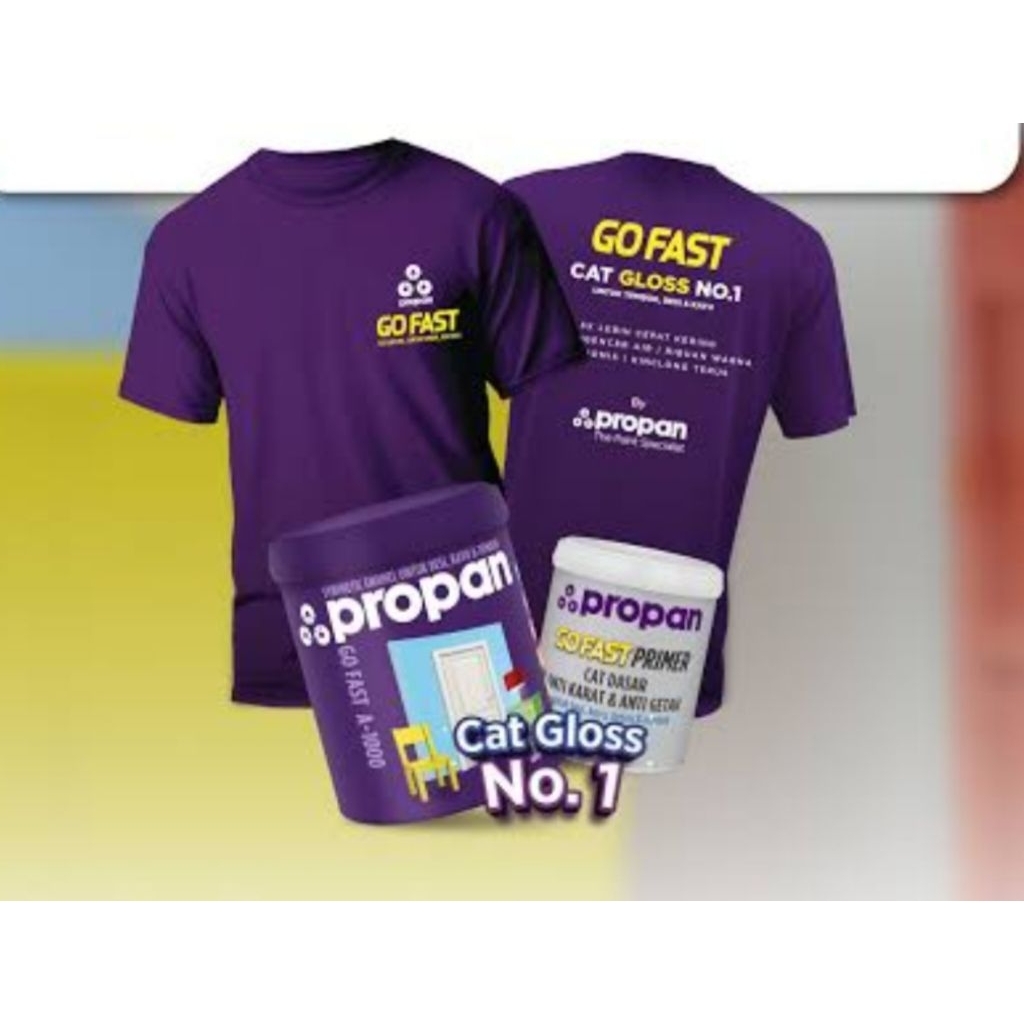 Paket Kaos Cat Propan Go Fast A 1000  0,9 Liter Kayu Besi Tembok Water Based Campuran Air Tersedia W