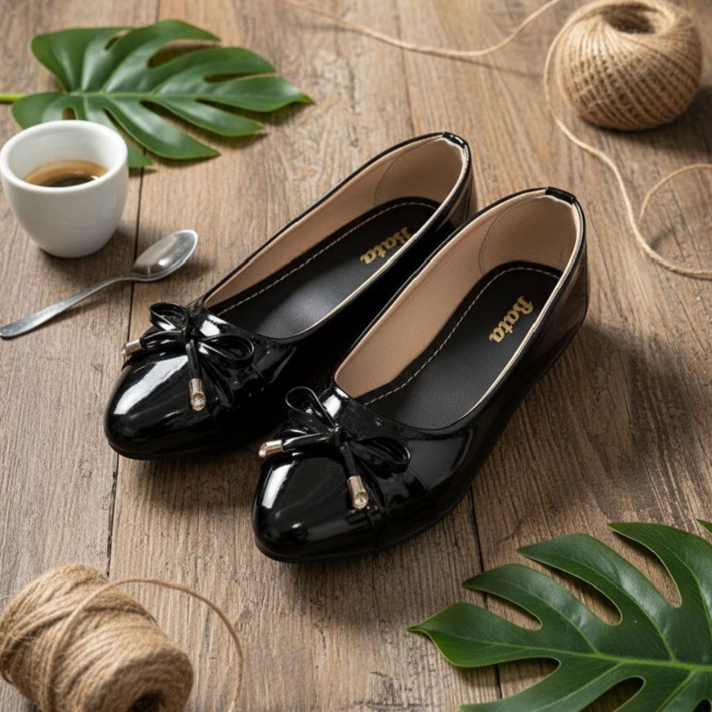 Sepatu Flatshoes Wanita Dewasa Model Pita Tali