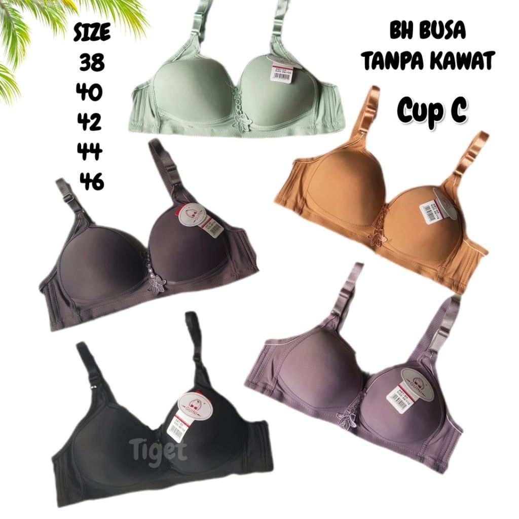1 PCS Bh Bra Busa Guini Dewasa Remaja Cup C Size 38 40 42 44 46 Berkualitas