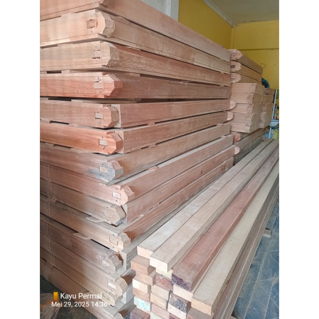 Kusen Pintu Kayu Murah 6x12cm  Meranti, Mahoni, Kamper, Merbau, Jati | Oven