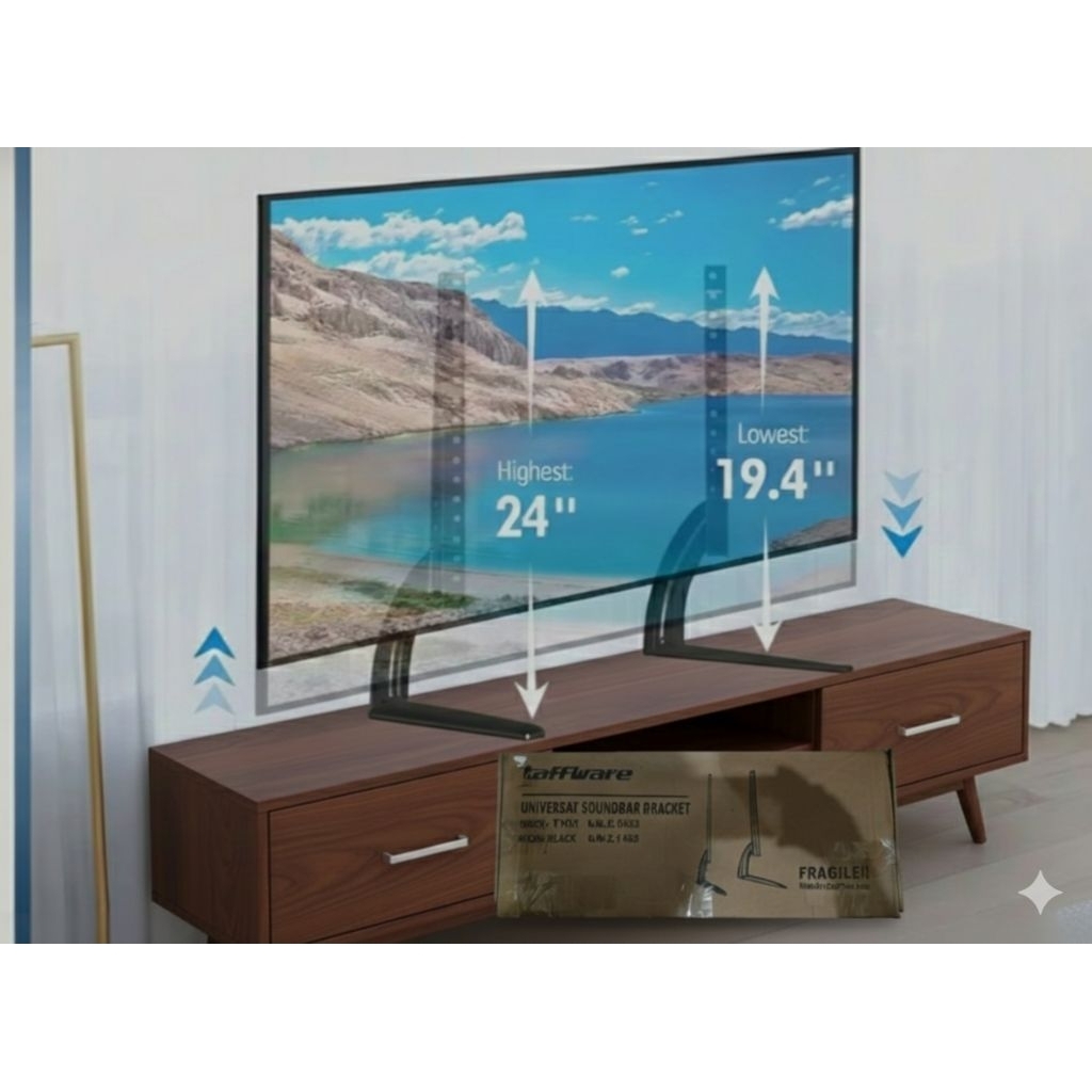 Bracket TV Berdiri Universal Ukuran TV Maksimal 45 inch
