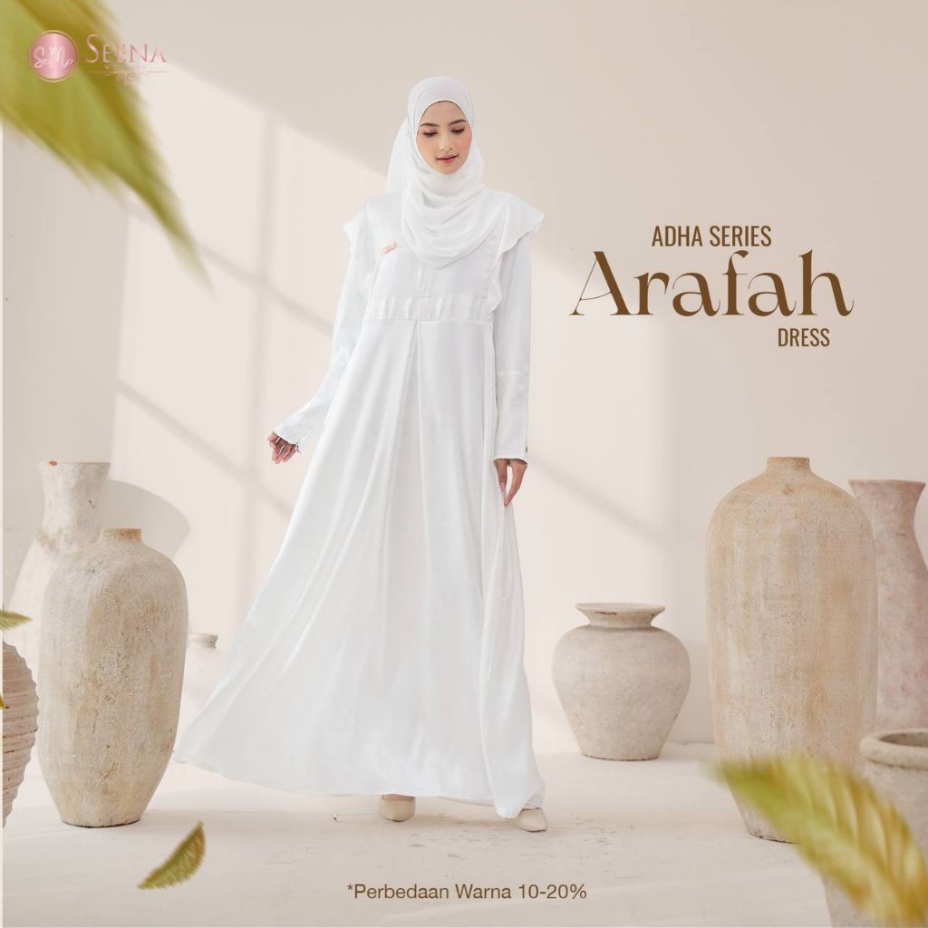 Gamis Putih Arafah Dress by seenamodesty