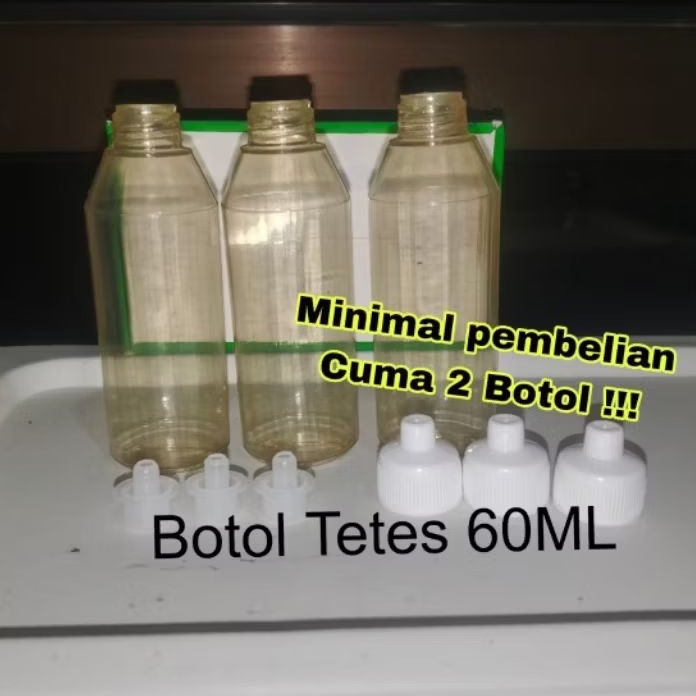 Botol Tetes 60ml Botol Essen Warna Bening