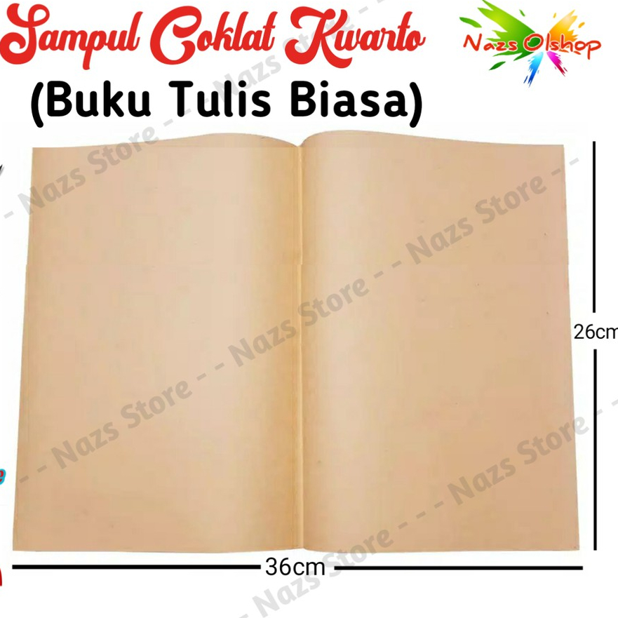 Sampul Coklat Polos Kwarto Tebal Buku Tulis Biasa