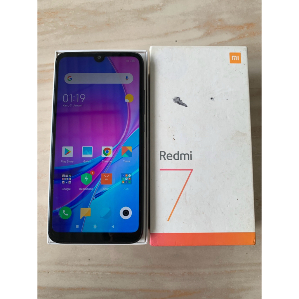 Redmi 7 ram 2/16 nominus segel second ori siap pakai