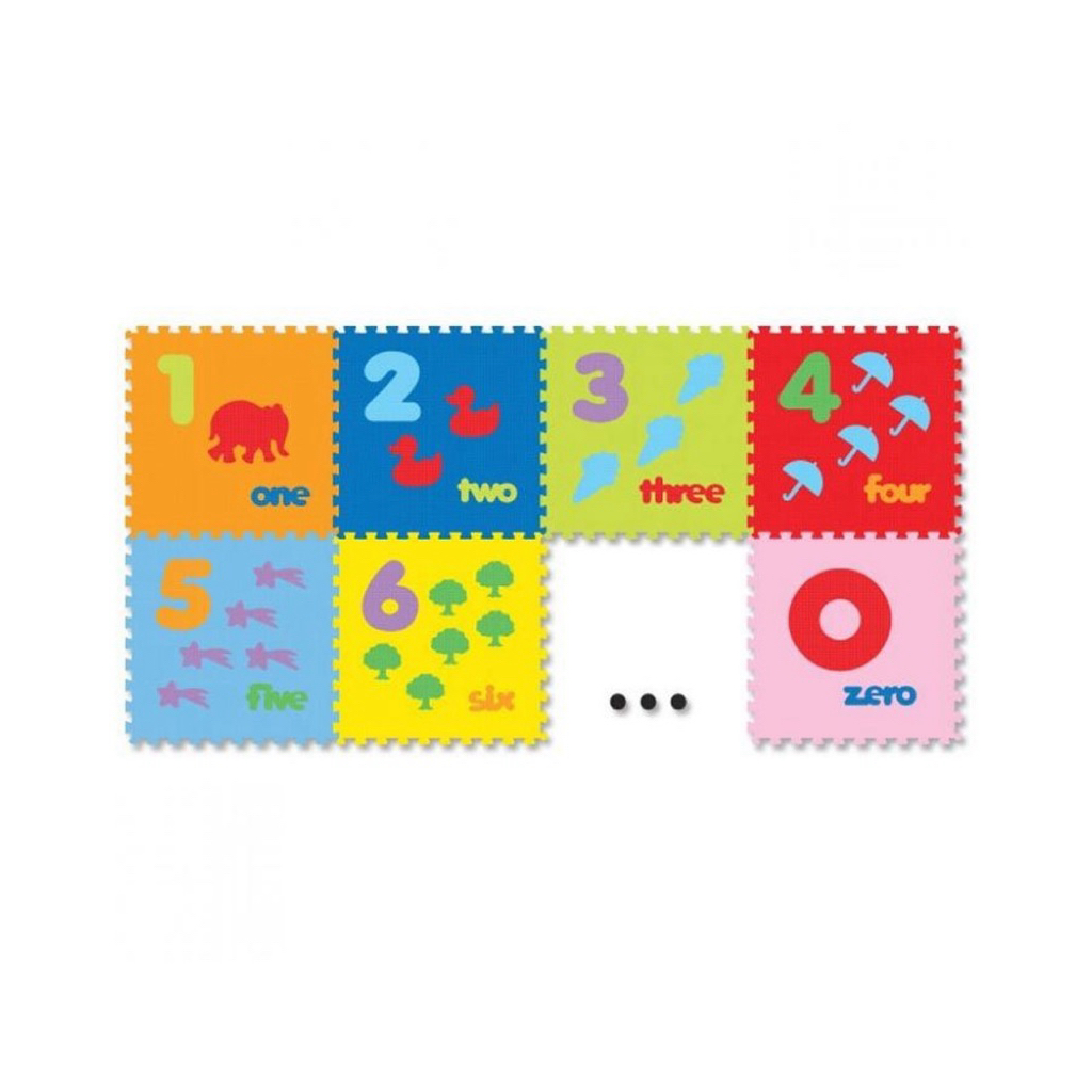 Evamats Angka Gambar 123 10lembar/set / puzzle buah gambar puzzle lantai mainan anak