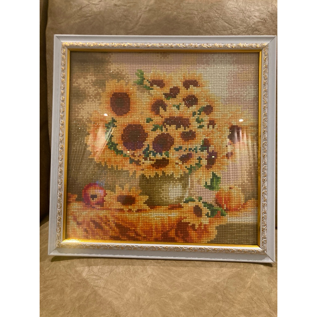 Bunga Matahari Hiasan Dinding Diamond Painting Sudah Jadi.